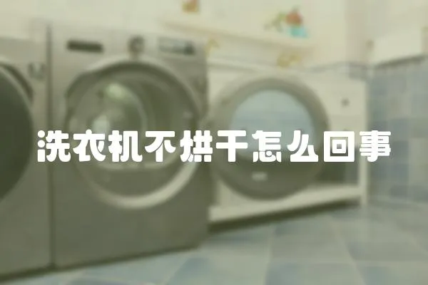 洗衣機(jī)不烘干怎么回事