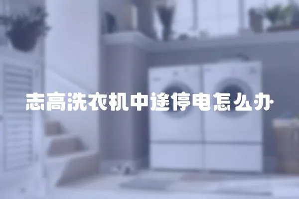 志高洗衣機中途停電怎么辦