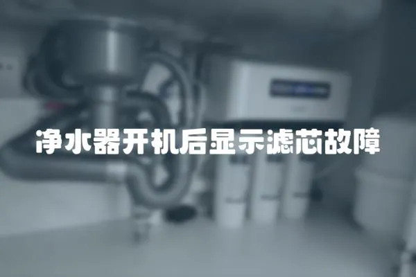 凈水器開機后顯示濾芯故障