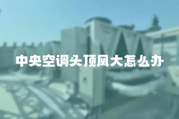 中央空調(diào)頭頂風(fēng)大怎么辦