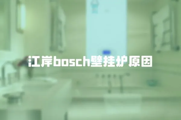 江岸bosch壁掛爐原因