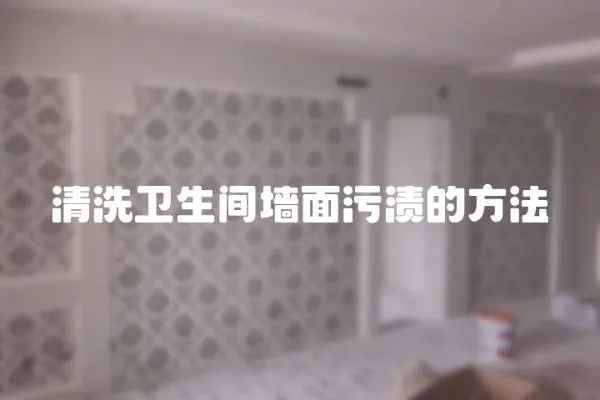 清洗衛生間墻面污漬的方法