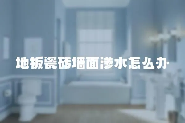 地板瓷磚墻面滲水怎么辦