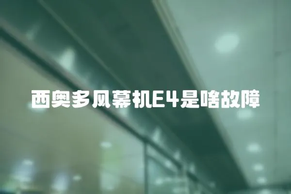 西奧多風幕機E4是啥故障