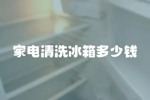 家電清洗冰箱多少錢