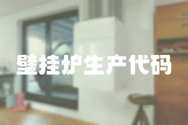 壁掛爐生產代碼