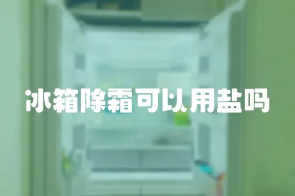 冰箱除霜可以用鹽嗎