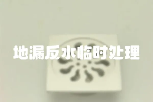 地漏反水臨時處理