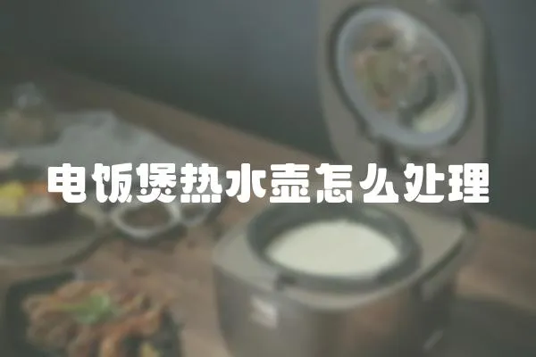 電飯煲熱水壺怎么處理