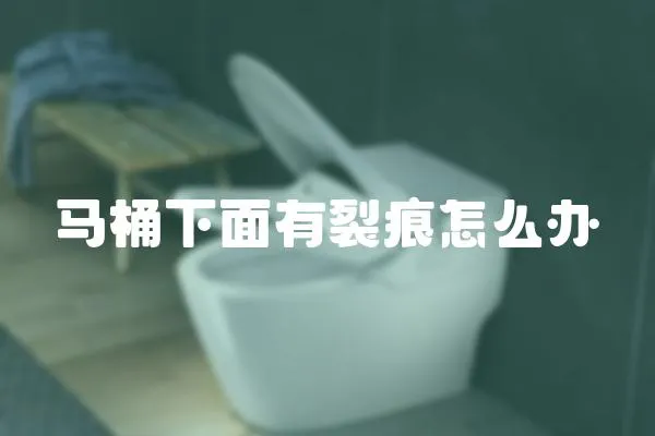 馬桶下面有裂痕怎么辦