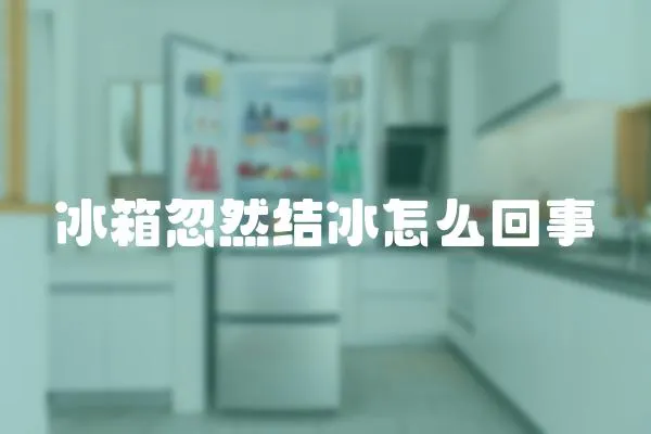 冰箱忽然結冰怎么回事