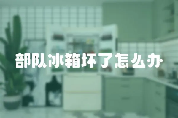部隊冰箱壞了怎么辦