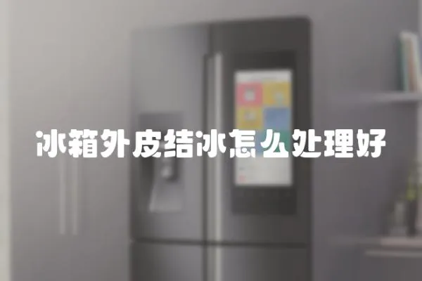 冰箱外皮結冰怎么處理好