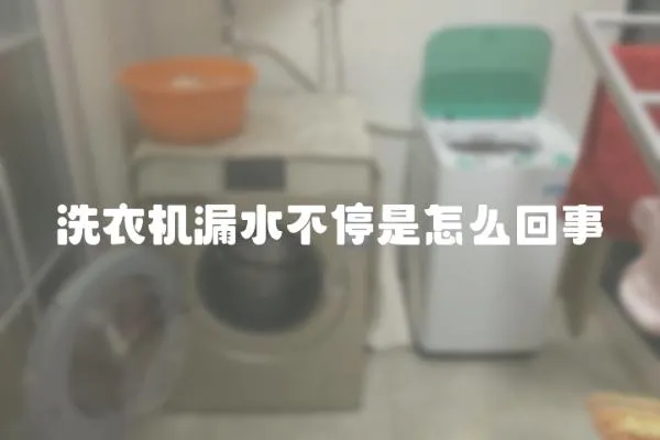 洗衣機漏水不停是怎么回事
