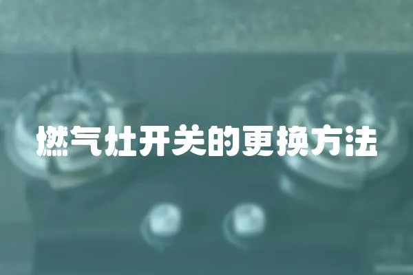 燃?xì)庠铋_關(guān)的更換方法