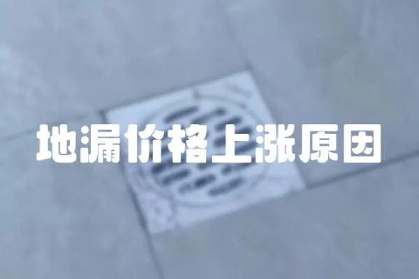 地漏價格上漲原因
