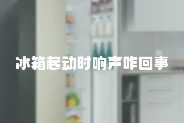 冰箱起動時響聲咋回事