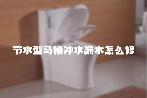 節水型馬桶沖水漏水怎么修