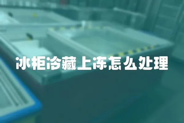 冰柜冷藏上凍怎么處理