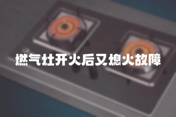 燃氣灶開火后又熄火故障