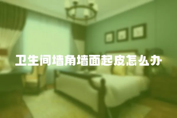 衛(wèi)生間墻角墻面起皮怎么辦