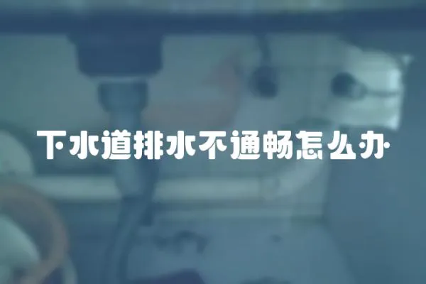 下水道排水不通暢怎么辦