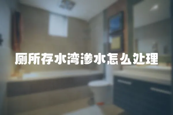 廁所存水灣滲水怎么處理