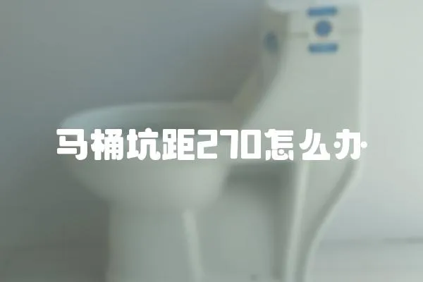 馬桶坑距270怎么辦
