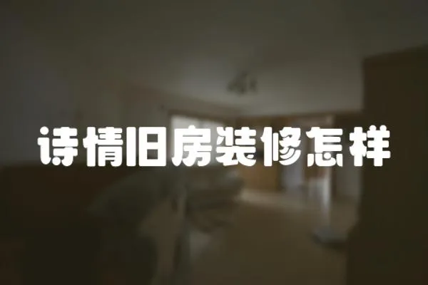 詩情舊房裝修怎樣