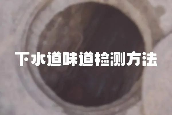 下水道味道檢測方法