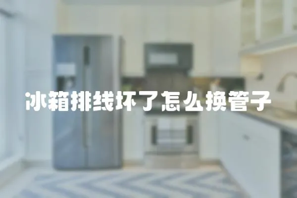 冰箱排線壞了怎么換管子