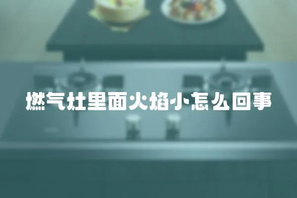燃氣灶里面火焰小怎么回事