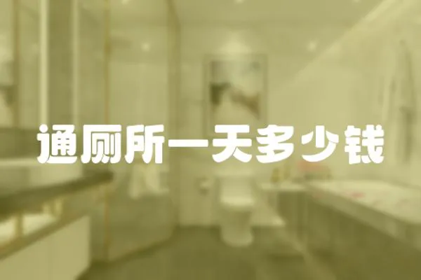 通廁所一天多少錢