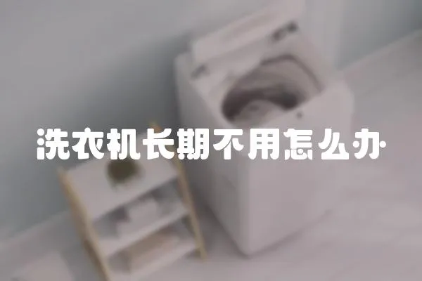 洗衣機長期不用怎么辦