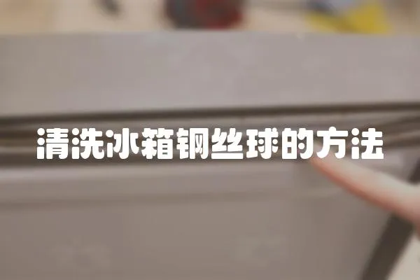 清洗冰箱鋼絲球的方法