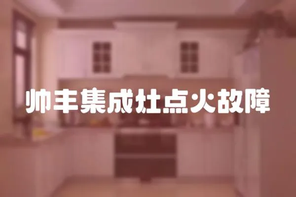 帥豐集成灶點火故障