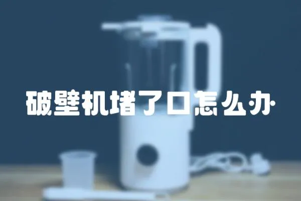 破壁機堵了口怎么辦