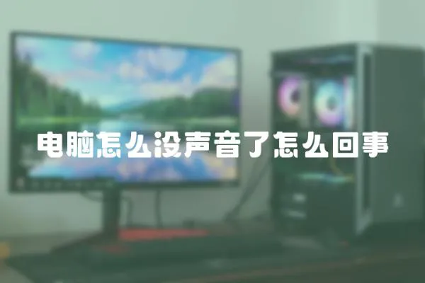 电脑怎么没声音了怎么回事