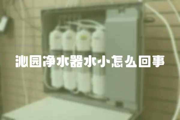 沁園凈水器水小怎么回事