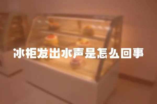 冰柜發(fā)出水聲是怎么回事