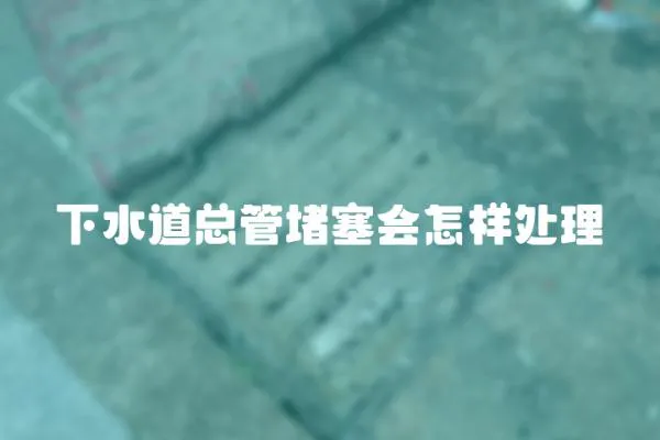 下水道總管堵塞會怎樣處理