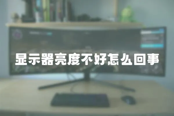 顯示器亮度不好怎么回事