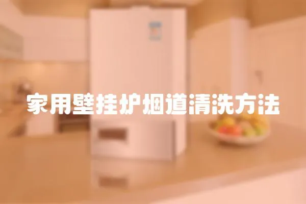 家用壁掛爐煙道清洗方法