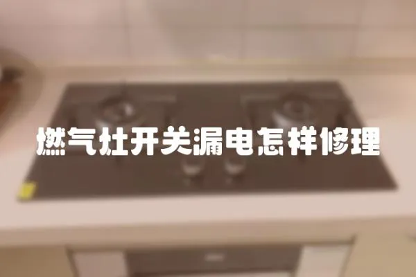 燃氣灶開關漏電怎樣修理