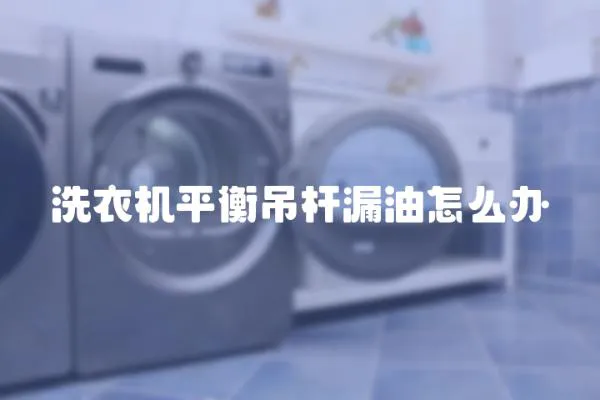 洗衣機平衡吊桿漏油怎么辦