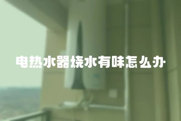 電熱水器燒水有味怎么辦