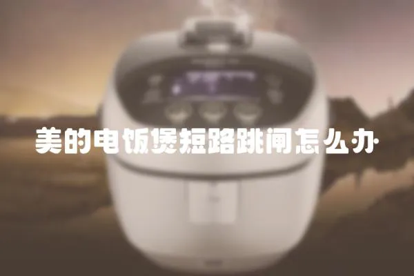 美的電飯煲短路跳閘怎么辦