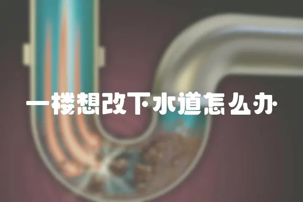 一樓想改下水道怎么辦