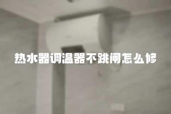 熱水器調溫器不跳閘怎么修
