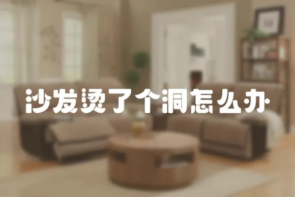 沙發燙了個洞怎么辦